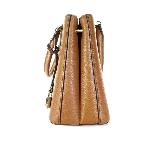 New Michael Kors MK ADELE MD MESSENGER Luggage Brown Leather Small Handbag - Picture 8 of 9